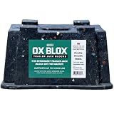 OX BLOX Heavy Duty Trailer Jack Block - RV Leveling Blocks & Stabilizer Pads - 10,000 lbs Capacity - Made in USA from Recycled Plastic - for Tongue Jack, 5th Wheel, Camper & Travel Trailer