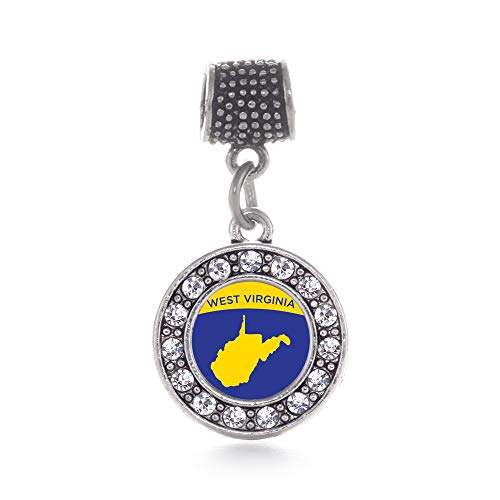 Inspired Silver - West VIrginia Outline - Silver Memory Charm