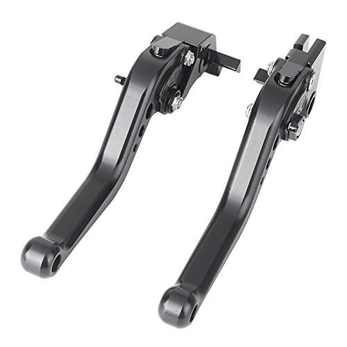 Gzyf Motorcycle Short Brake & Clutch Levers For Yamaha 2005-2016 Yzf R6 / 2004-2008 Yzf R1 Black #TOP3