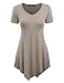 MBJ WT638 Womens Scoop Neck Trapeze Tunic XL TAUPE
