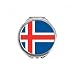 Iceland National Flag Europe Country Hand Compact Mirror Round Portable Pocket Glass