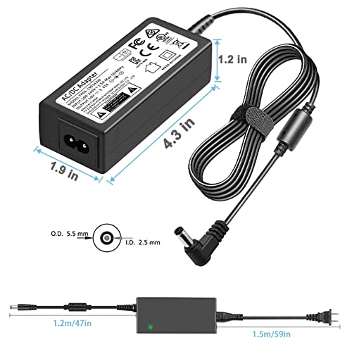 Tkdy 19V 3.42A Power Supply Universal Laptop Charger Cord, 110-240V Ac To Dc 19 Volt 3.16A 2.1A Adapter, Fit For Gateway Hp Asus Toshiba Acer Notebook Lg Samsung Tv Monitors Jbl Speaker. #TOP7