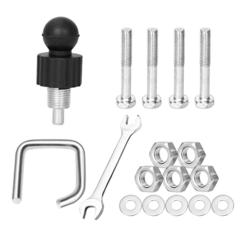BreeRainz Accessoires pour Rack à Squat, Pièces de Rechange pour Rack à Squat, Goupille de Verrouillage, Bouton de Sécurité et Boulons M10, écrous et Rondelles inclus, Plus 1 Clé à Molette Cover