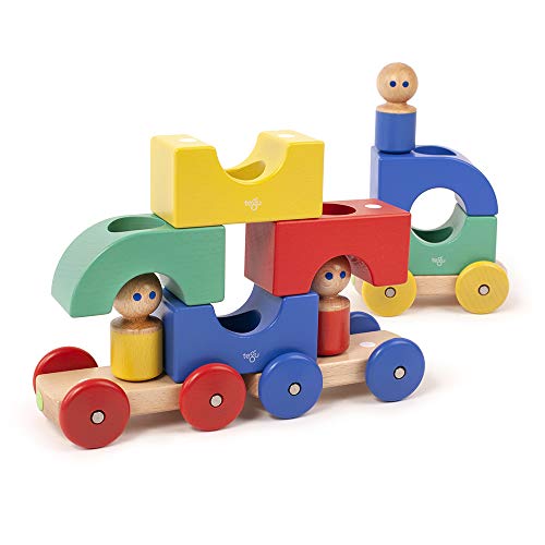 12 Piece Tegu Magnetic Tram Building Block Set, Big Top #TOP5