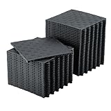 100 Pack 12'X12' Interlocking Garage Floor Tiles,Double-Sided Non-Slip Flooring, Heavy Duty PVC Garage Flooring Tiles Covering for Basement, Workshop & Repair Shop,Black