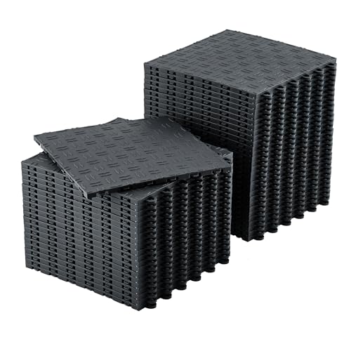 100 Pack 12"X12" Interlocking Garage Floor Tiles,Double-Sided Non-Slip Flooring, Heavy