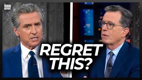 Gavin Newsom Humiliates Himself on Colbert by Saying This Live On-Air Podcast Por arte de portada