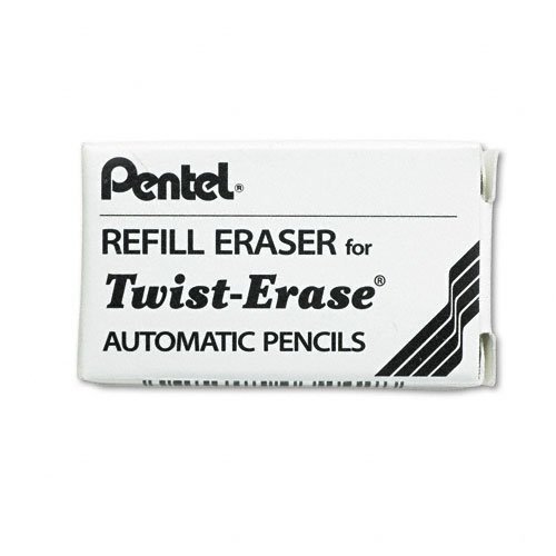 Pentel : Mechanical Pencil Eraser Refills, E10, Three Per Tube -:- Sold as 2 Packs of - 3 - / - Total of 6 Each