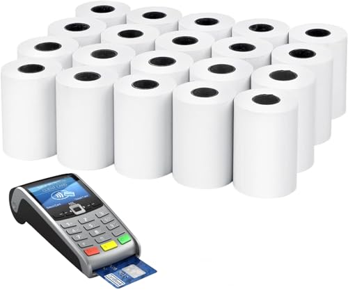 Bobine carte bancaire thermique 57 x 35 x 12 m – Rouleaux pour terminal carte bancaire – Bobine papier thermique 57x35x12 - sans BPA (20 Bobines)