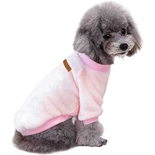 Image of Dog Sweaters for Small Dogs, Soft Fleece Puppy Clothes, Warm Winter Coat