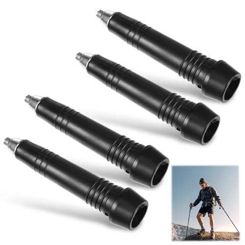 Wanderstöcke Ersatzspitzen 4 Stück Alpenstock Spitze Trekkingstöcke Spitze Carbon Bergstockspitze Spitze Ersatzstabspitze für Wandern Trekking