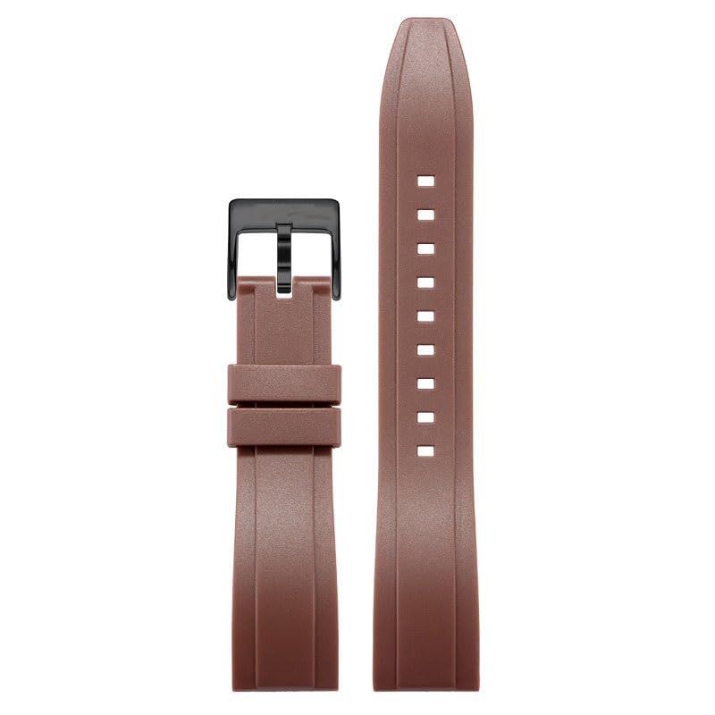 Bracelet de montre silicone 22mm marron pour Tissot Le Locle Seastar Couturier