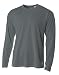 A4 Men's Long Sleeve Birds-Eye Mesh Crew |