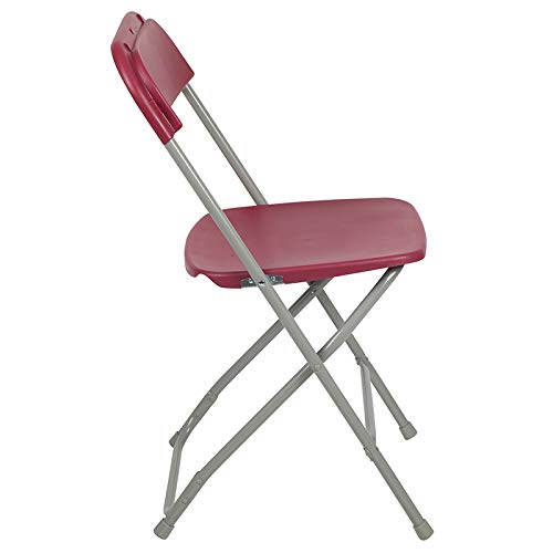 Flash Furniture Hercules™ Series Plastic Folding Chair - Red - 650Lb Weight Capacity Comfortable Event Chair - Lightweight Folding Chair #TOP3