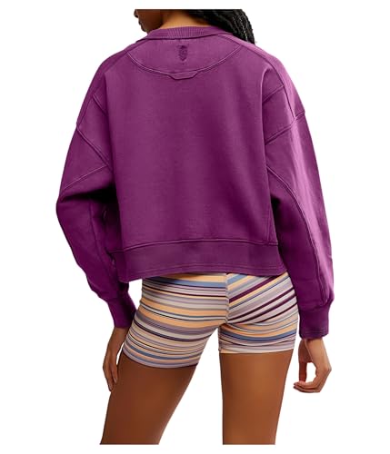 Free People Women's Intercept Pullover, Black Cherry3