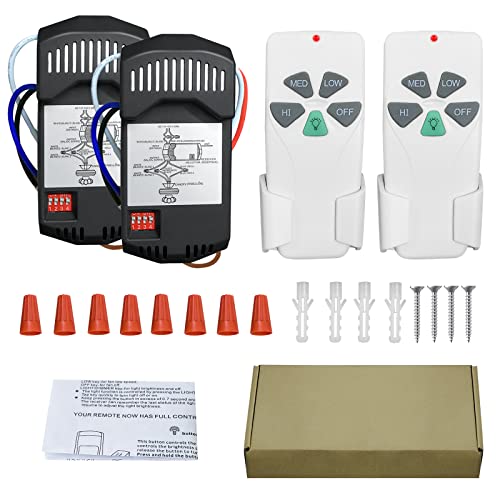 Aubric 53T REMOTE 28R RECEIVER 2 Pack Universal Ceiling Fan Remote Control Kits thumb #7
