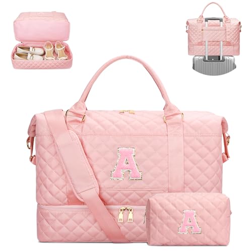 CLOUDWINGS Quilted Initial Duffle Bag