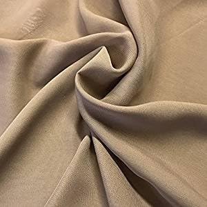 Solid Chiffon Fabric Polyester Dress Sheer 58'' Wide by The Yard All Colors (10 Yard, Sand)