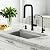 Matte Black Drinking Water Faucet, Lead-Free Water Filter Faucet, Reverse Osmosis Faucets for Kitchen Sink 304 Stainless Steel RO Faucets