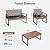 Outdoor Patio Furniture Set, 4 Piece Rattan Chairs with Coffe Table for Backyard, Balcony, Deck, Front Porch, Patio Conversation Seating Sets for Outside, Juego Muebles de Exterior(Light Brown)