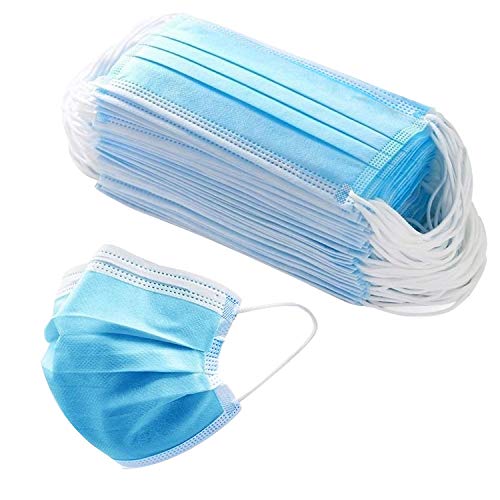 Kids Disposable Face Mask 3-Ply Protective Children Mouth Cover (50 Pack) BlueTopaka