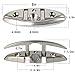 316 Stainless Steel 5 inch Folding Boat Cleat with Back Plate,Flip up Dock Cleat for Deck and Boat,Boat Tie Down Cleats Boat Dock Cleats Folding Cleat Pop Up Cleat Dock Cleats with Fasteners(2 Pack)