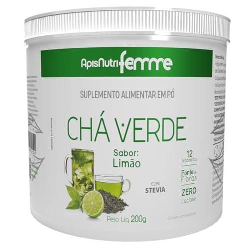 Apisnutri Chá Solúvel (200G) - Sabor Chá Verde - Limão