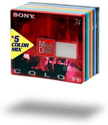 Sony ColoursMiniDisc Lot de 5 disques 74 Min Couleurs mélangées