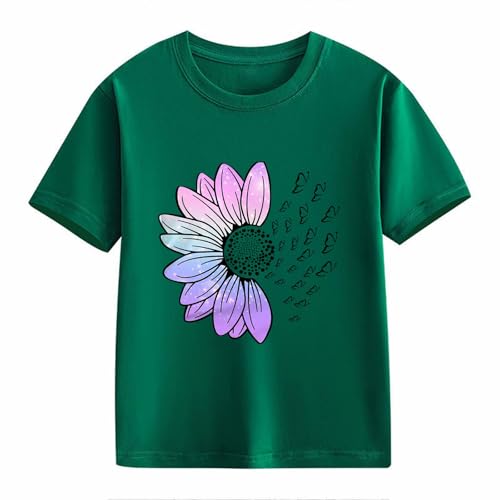 Kids Girls T Shirts Sunflower Graphic Vintage Tees Short Sleeve Casual Crew Neck Cotton Loose Fit Tshirts2
