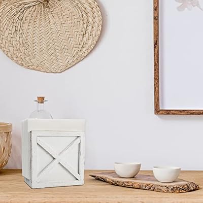 Karisky Farmhouse Napkin Holder for Table, Rustic Vintage Solid Wood Freestanding Napkin holder Dispenser for kitchen… 41D0gAN1B0L. SS400