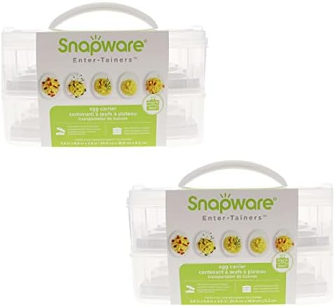 Snapware Snap N Stack 2-Layer Food Storage with Egg Holder Trays - 2 Pack