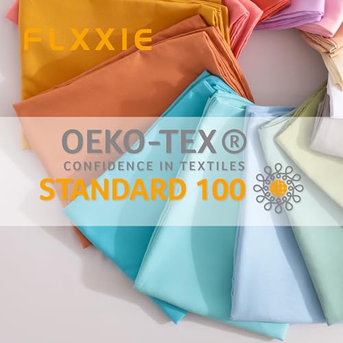 FLXXIE Microfiber Pillow Cases Standard Size, Soft Pillowcases with Envelope Closure, Wrinkle, Stain Resistant Pillow Covers, 20x26, Burnt Orange