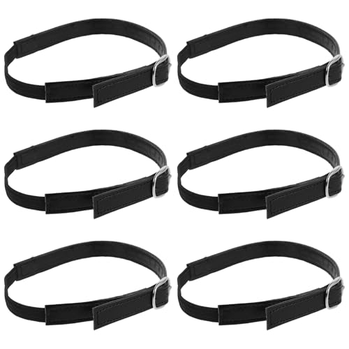 FRCOLOR 3 Pares Correas Elásticas para Zapatos de Tacón Alto Ajustables Antideslizantes Negras Banda Tensoras para Empeine Accesorio Práctico para Sandalias y Calzado de Vestir