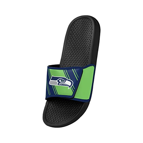 Image of FOCO mens NFL Team Logo Legacy Sport Slide Sandals