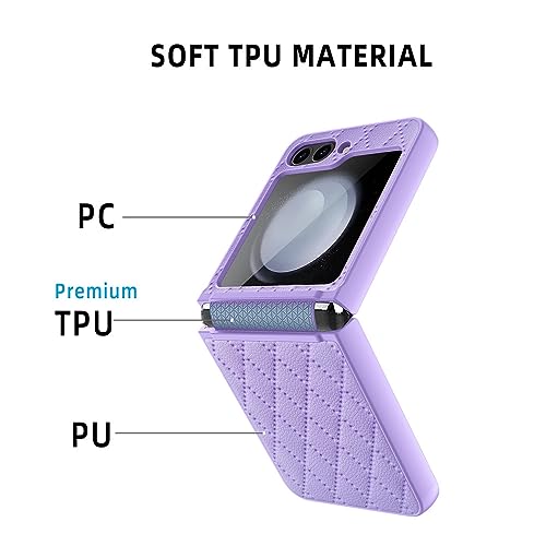 Étui en cuir PU Galaxy Z Flip 5 ENILSA finition haut de gamme - 6