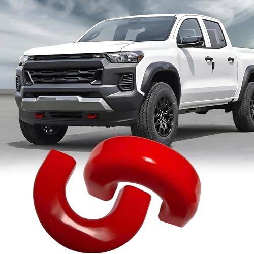Tow Hook Covers Compatible with Chevy Colorado Trailboss 2015-2026 & GMC Canyon 2015 2016 2017 2018 2019 2020 2021 2022 Accessories (Not Fit 2023-2026 Colorado Z71 ZR2)-Upgrade Design, Silicone Rubber