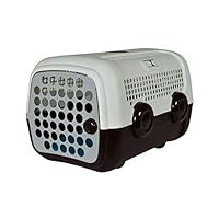 Trasportino Rigido A.U.T.O. Per Cani E Gatti - Design Made In Italy | Rosa/Grigio | 51x37x33 Cm - Foto 3