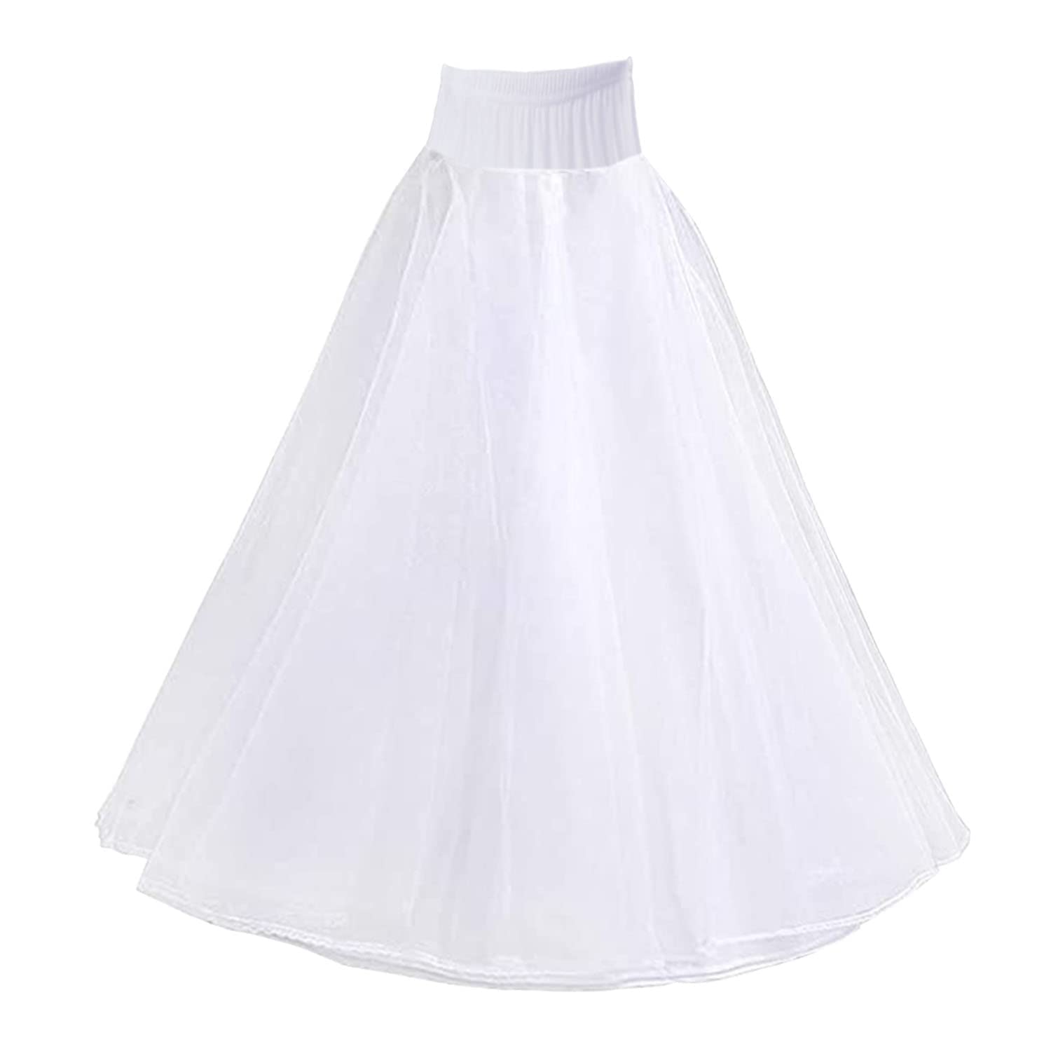 2 Layer Women White Hoopskirt Petticoat Skirt for Ball Gown and Lehengas-picture-17