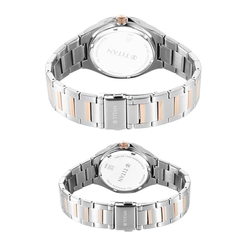 Image of Titan Modern Bandhan Quartz Analog Silver Dial Pair Watches