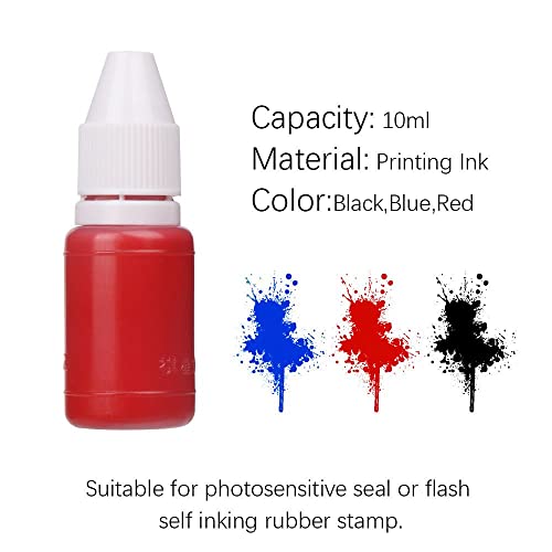 Weisha Refill Ink 10Ml Diy Inkpad Flash Refill Ink Color Inking Photosensitive Stamp Wedding Scrapbooking Make Seal Office School Supplies(Black) #TOP5