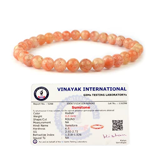 Image of Reiki Crystal Products Certified Natural Crystal Stone Bracelet 6 mm Round Beads for Men & Women | Premium Gemstone Jewellery Collection | Reiki Charged | Multiple Stone Variants Available