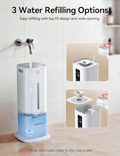 VAGKRI-12L-Humidifiers-for-Large-Room-Last-120-Hours-Cover-up-to-1000ft-Top-Fill-Ultrasonic-Cool-Mist-Humidifier-3-Mist-Level-24H-Timer-Essential-Oil-Diffuser-Humidifiers-For-Bedroom-Home VAGKRI 12L Humidifiers for Large Room Last 120 Hours Cover up to 1000ft Top Fill Ultrasonic Cool Mist Humidifier 3 Mist Level 24H Timer Essential Oil Diffuser Humidifiers For Bedroom Home