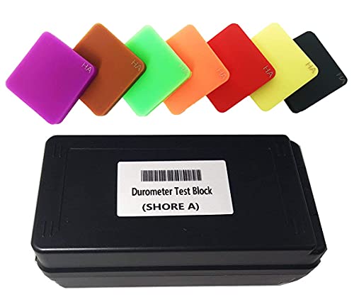 Hfbte Durometer Hardness Test Block Kits Hardness Calibration Block Type A For Hard Rubber And Plastics Measure 7 Different Color Block #TOP18