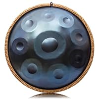 Lomuty 6 inch 15cm Steel Tongue Drum, 8 Notes C Key Percussion Instrument, Hand Drum with Bag, Music Book, Hammer and Finger Dicks (Dark Blue