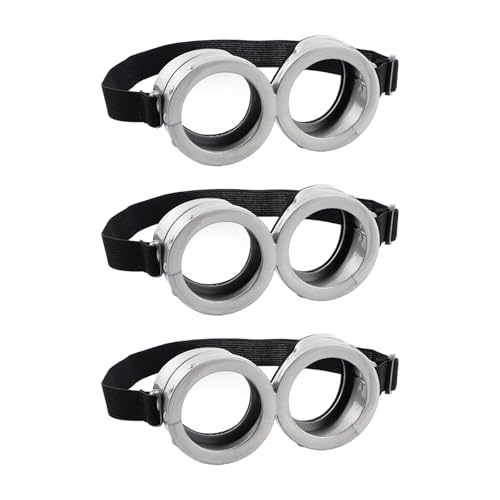 Nereds Big Eyes Goggles Retro Steampunk Goggles Animation Glasses Yellow Costume for Halloween Parties Book Day Events Christmas Gatherings