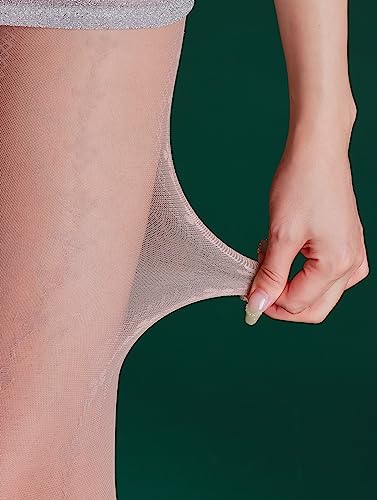 Image of Sahabowi Women Tights, Sheer High Waist Pantyhose, Vintage Control Top Stockings, Siwa6