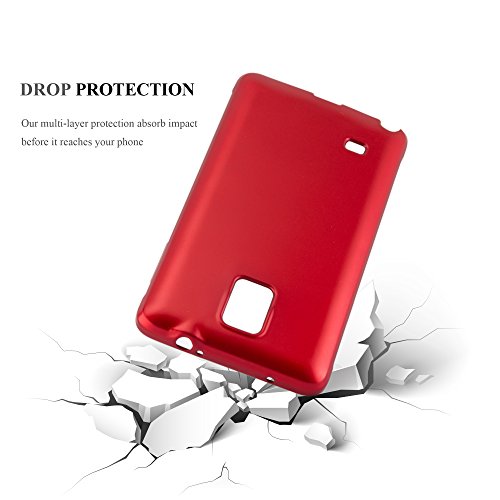 Cadorabo Case Compatible With Samsung Galaxy Note 4 In Metallic Red - Shockproof And Scratch Resistant Tpu Silicone Cover - Ultra Slim Protective Gel Shell Bumper Back Skin #TOP6