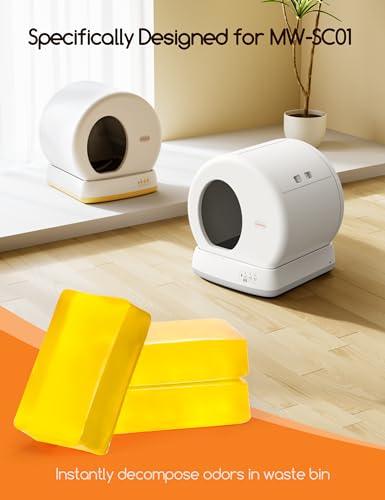 MeoWant Pet Odor Eliminator, Automatic Cat Litter Box Odor Deodorant Gel Only Suitable for MW-SC01 / MW-SC01-Y Smart Cat Litter Box (3Pcs) - Thumbnail 6