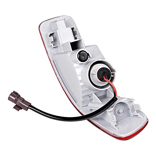 Amopacorp 1X Red Lamp Right Side Rear Bumper Side Marker Reflector Bulb Tail Light Compatible With '07-'12 Mitsubish Outlander Peugeot 4007 Citroën C-Crosser #TOP5