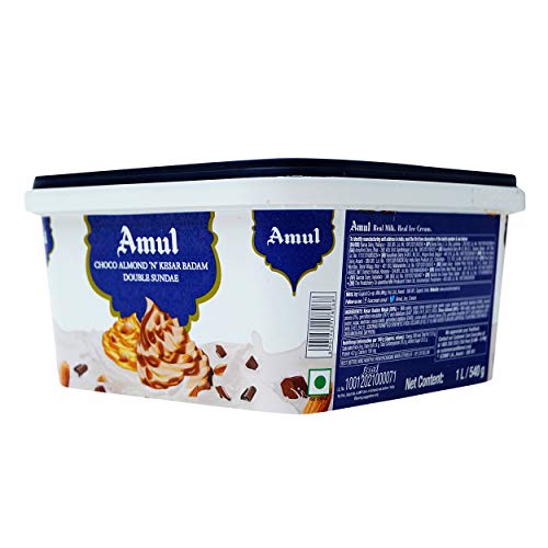 Amul Kesar Label Amul Ice Cream, Sundae Kesar Badam, 1L - Price History
